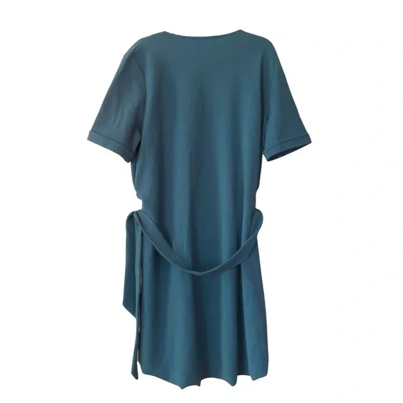 πΎHPπΎZara Blue Textured Short Sleeve Dress Size XL NWOT - Picture 8 of 11